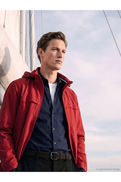 LC Waikiki معطف واق من المطر للرجال من SOUTHBLUE Standard Mold بغطاء رأس