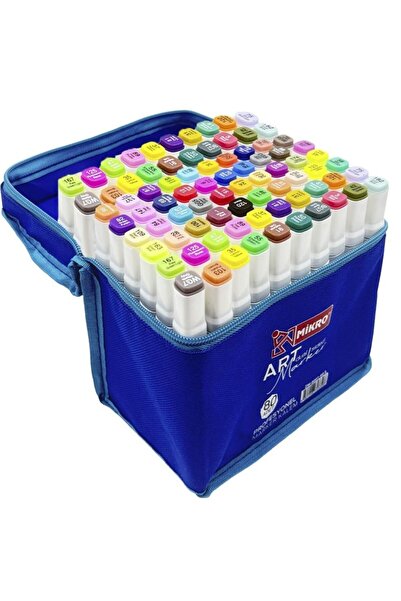 Mikro ÇİFT TARAFLI ÇANTALI MARKER KALEM 80'Lİ