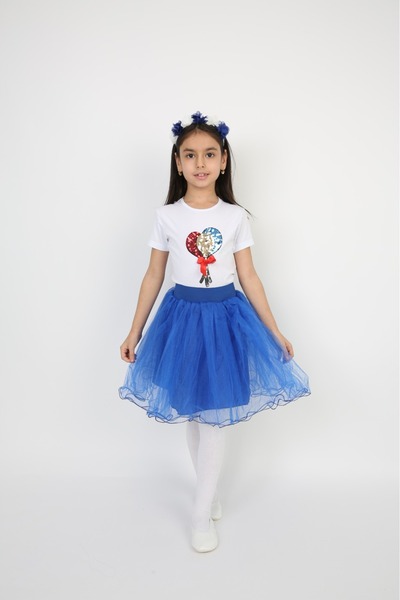 SEVİL GÖSTERİ & OKUL KIYAFETLERİ 23 April Show Outfit Girls' Skirt T-Shirt Se...