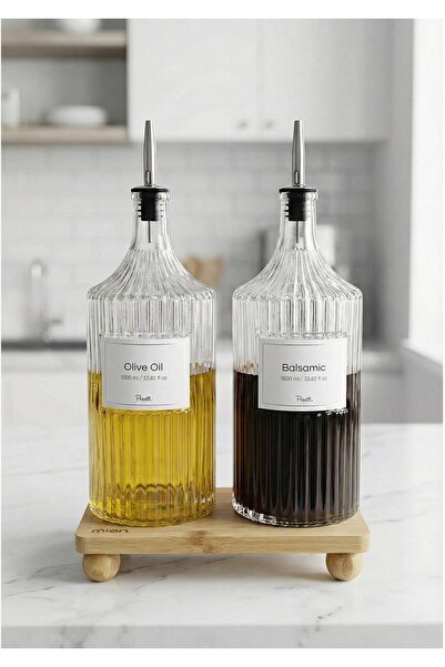 Saule Viking 2'li Cam Yağlık Seti - 3 Parça, 2x1 Litre, Gümüş