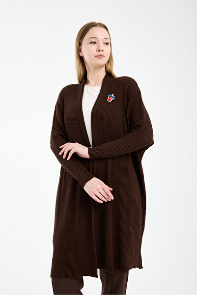 Invee Yakut Wool Knitwear Cardigan Brown
