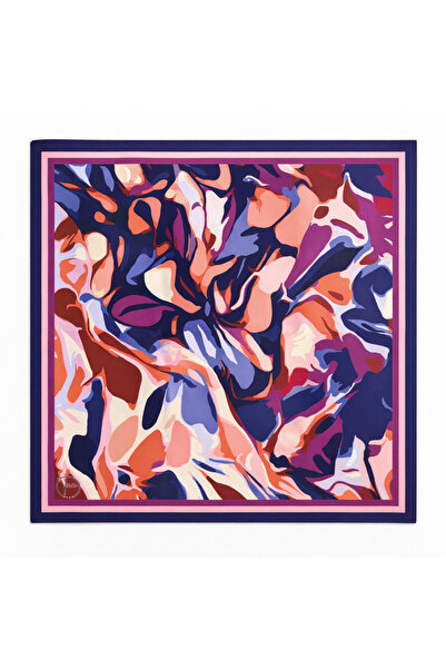 KUMSAL AKSESUAR Renklerin Ritmi Desen Fular Bandana 55x55cm