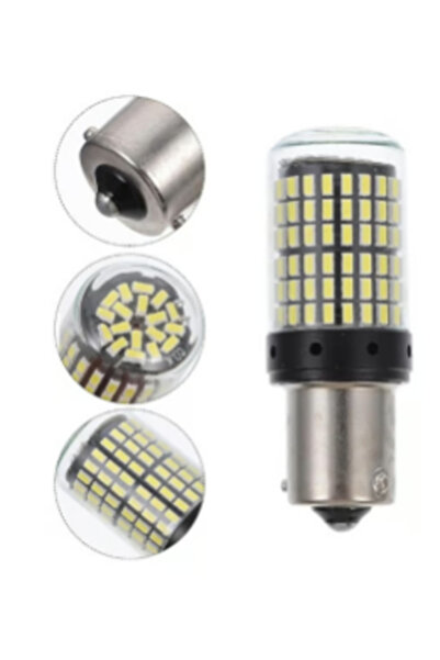 Redno 1156 BA15S P21W 2 Adet 144 Led Sinyal Stop ampulü 93 Tip Tek Duy Beyaz