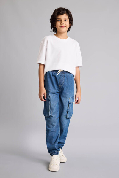 DeFacto Pantaloni jogger din bumbac 100% pentru băieți F9711A826SP