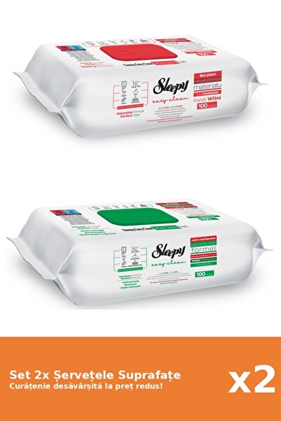 Sleepy Set of 2 Sleepy Surface Wipes: White Soap, Classic