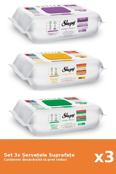 Sleepy Set of 3 Sleepy Surface Wipes: Orchid Garden, White Soap, Classic
