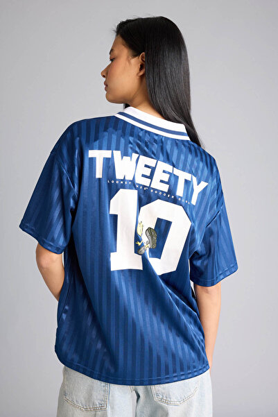 DeFacto Μπλουζάκι Looney Tunes με στάμπα και κοντό μανίκι με γιακά πόλο G5024...