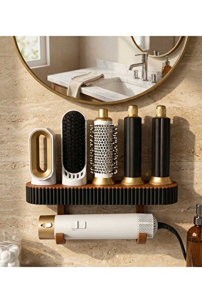 NEXSUSS DESIGN Saç Şekillendirici Standı Organizer Duvar Rafı Aparat Düzenley...
