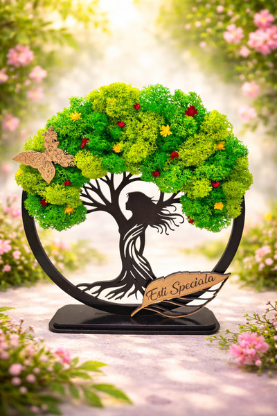 OEM Elegant Gift for Women - Tree with Stabilized Lichens, Message "You Are S...
