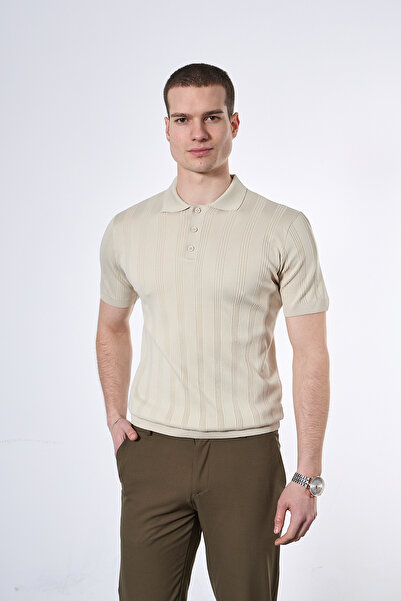 Mesfeno Kendiri cu dungi Tricotaj Polo tricou