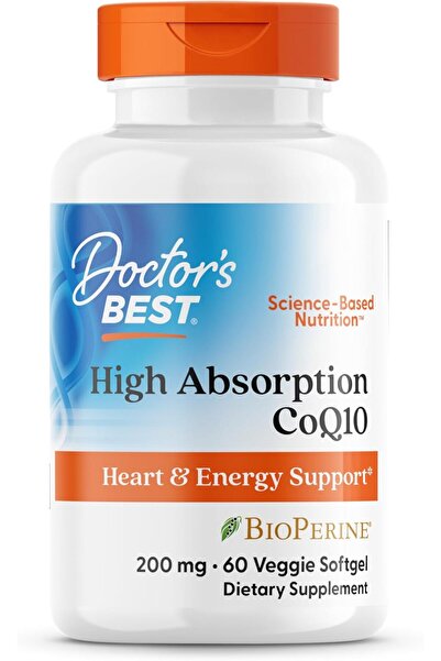 Doctor's Best دكتورز بيست، كوإنزيم كيو 10 عالي الامتصاص مع بيوبيرين، 200 ملغ،...