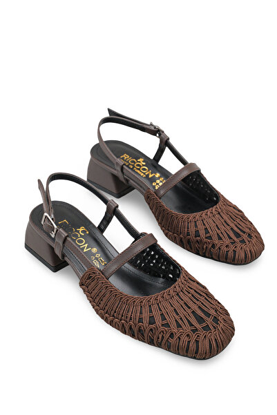 Riccon Дамски обувки с висок ток 00121907 Кафяви