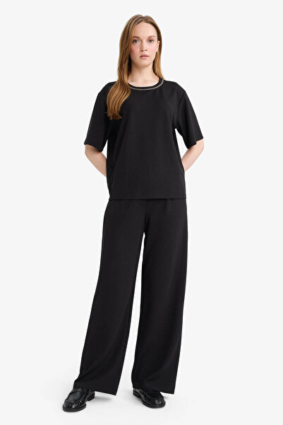 DeFacto 26Y801000387 Crne ženske pantalone F7439AX/BK81