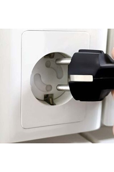 honey baby Honey Baby Socket Protectors, White, with Grounding, for Child Saf...