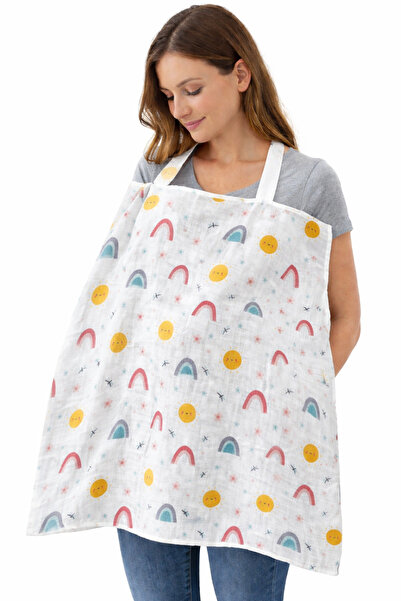 Jaju Baby Ποδιά Θηλασμού Μονής Στρώσης από Μουσελίνα – Ελαφριά & Αναπνεύσιμο