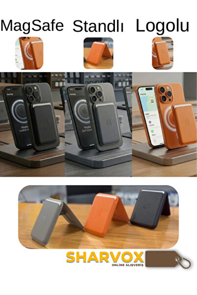 Sharvox MagSafe Özellikli Standlı Logolu Cüzdan – Manyetik Telefon Kartlık | ...