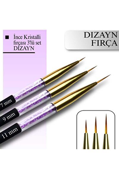 ECLAT PROTEZ TIRNAK -KALICI OJE NAIL ART/DİZAYN FIRÇASI 3LÜ