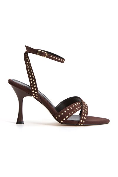 La Vivien Women's Studded Detail Ankle-Tie Stiletto Heel U Shoes