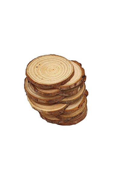 decotoys Wood slices 12/set 6-7 cm