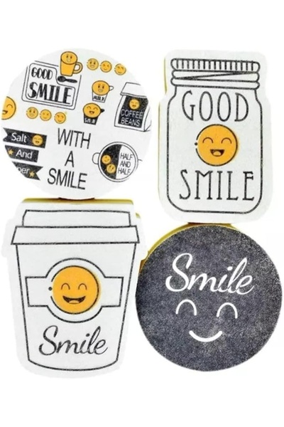 Avaleea Set 4 bureti de vase cu tematica amuzanta, imprimeuri cu motive, mult...