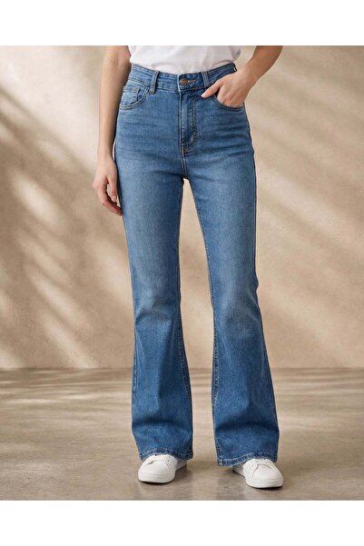 REDTAG Women Blue Flared Jeans