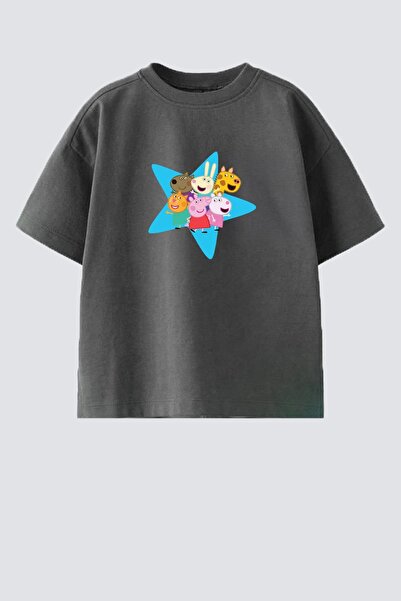 Monila Kız Çocuk Pamuklu Bisiklet Yaka T-Shirt