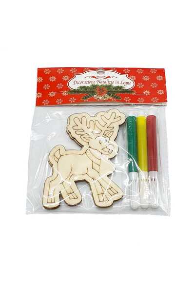 decotoys Wooden figurine to paint reindeer 3pcs