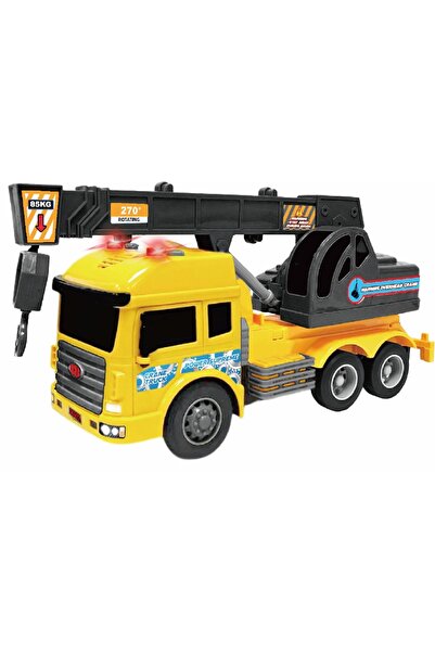 Avaleea Vehicul cu lumini, sunete si frictiune, 1:14, Macara 27 cm, Jucarie p...