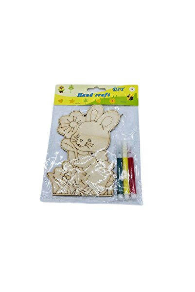 decotoys Figurina lemn de pictat paste iepuras
