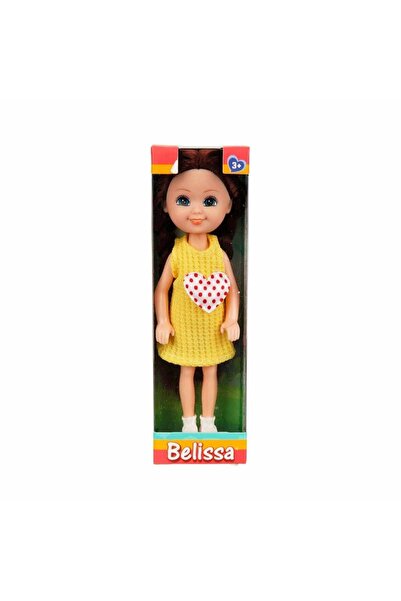 Noriel Papusa Belissa in rochita, 15 cm, Galben