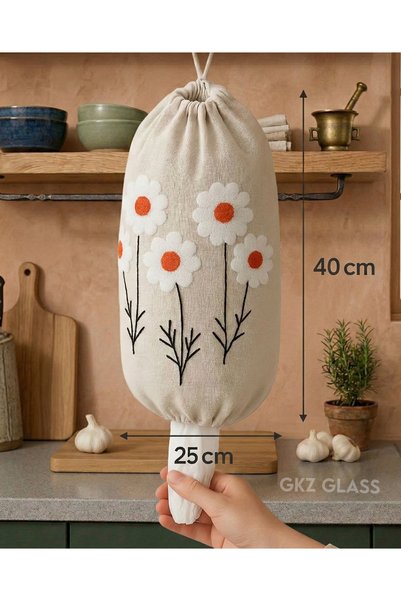 gkzglass home dekor 1 Piece Gift Bag Holder & Punch Linen Bag Organizer, Bag Organizer, Kitchen Bag Organizer