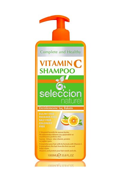 Seleccion Naturel Vitamin C Şampuan 1000 ml – Derinlemesine Saç Bakımı & Canl...