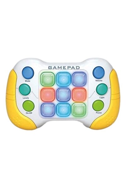 Avaleea Consola interactiva de jocuri, cu 6 butoane si 600 de niveluri, Galbe...