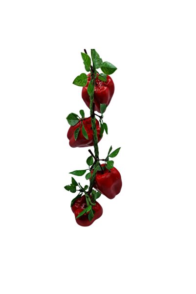 decotoys ardei gras roșu decor pe funie