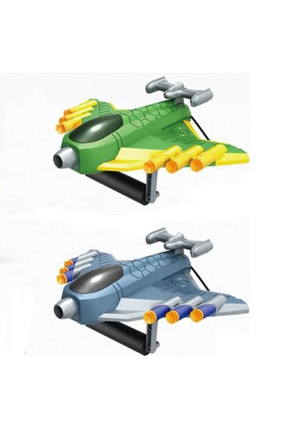 Avaleea Set of 2 toy guns for children, manual launch, soft bullet, with targ...