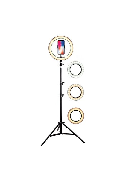 Avaleea Circular LED Lamp with Extendable Metal Tripod, 360 Degree Rotatable,...