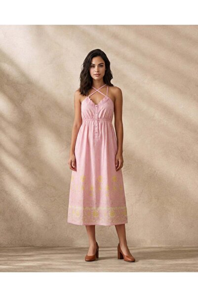 REDTAG فستان نوم نسائي وردي اللون بمقبض