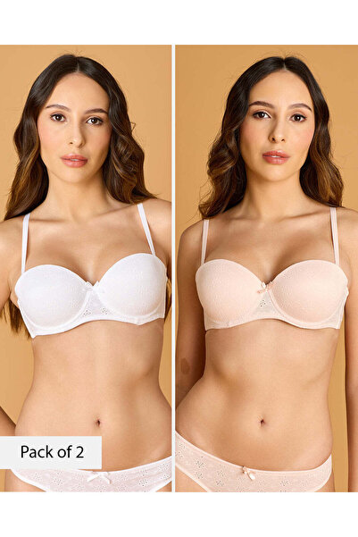 REDTAG Women Assorted 2-Pack Schiffli Detail Bikini Briefs