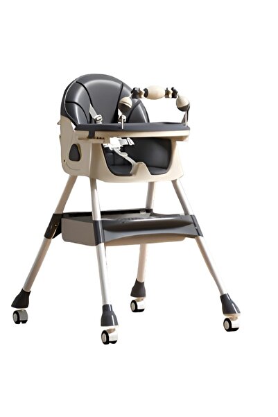 Avaleea High chair for babies and children, 2 trays with toys, seat belt, adj...