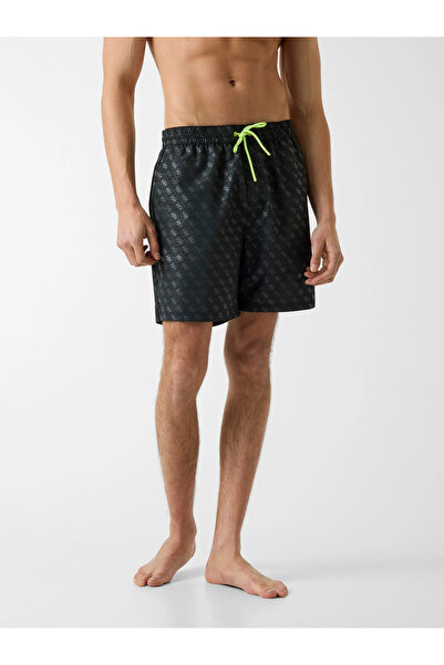 Guess Νέο 4G με λογότυπο, ανδρικό μαύρο μαγιό μεσαίου μεγέθους F6GT26WG2A2-PJ1G