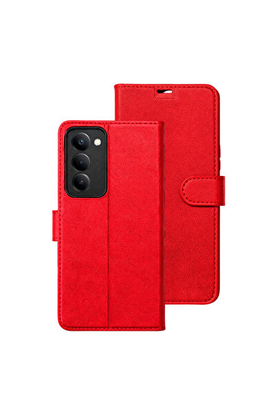 eco port Redmi 15 5g Compatible Trend S Plus Flip Cover Case - Red