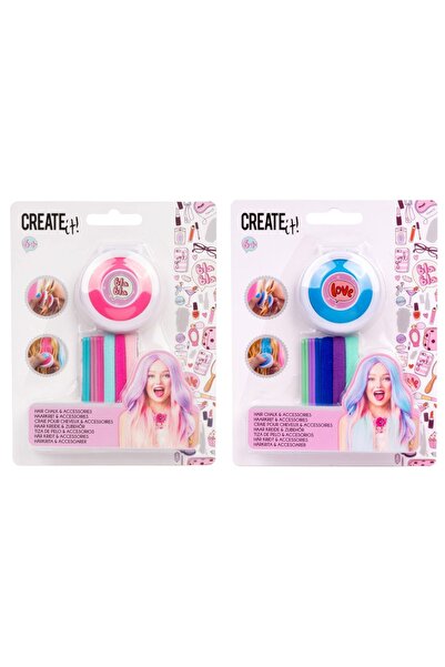 Create It Set accesorii si creta de par pentru fetite Create It! Diverse culori