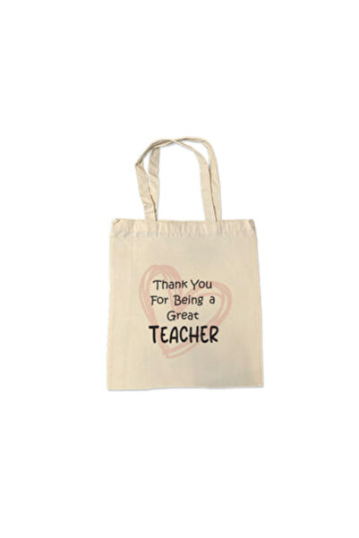 Printoot Teacher Appreciation Tote Bag Featuring Artistic Heart Doodle and Co...