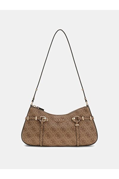 Guess Leona Logolu Kadın Kahverengi Omuz Çantası HWSG9917180-LTL