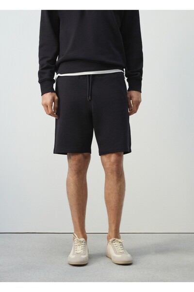 MANGO Man %100 pamuk jogger bermuda