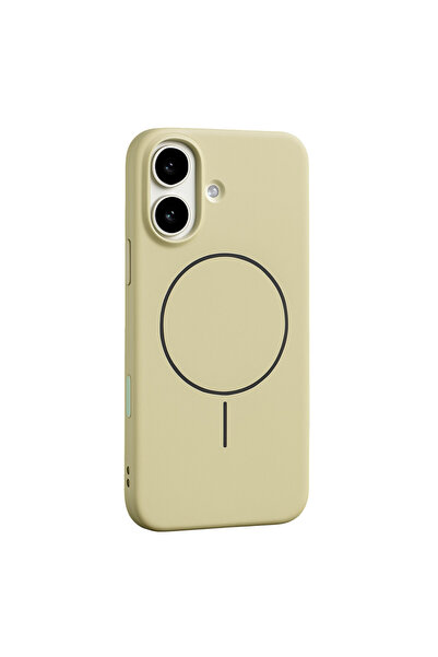 cepmoda iPhonE "17" JLY İçi Kadife Kaplama Soft Magsafe Lansman Kılıf [BEJ]