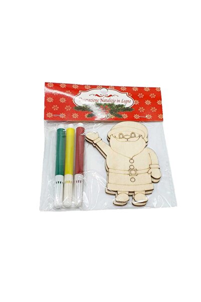 decotoys Wooden figurine to paint Santa Claus 4 sets