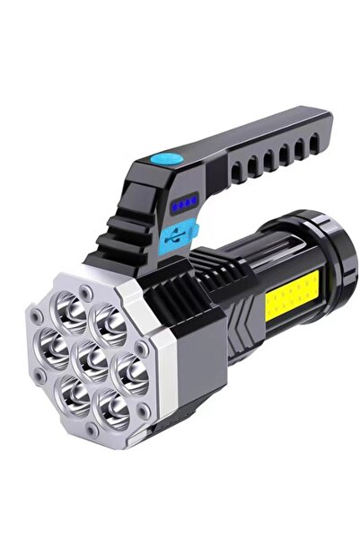 Avaleea LED Flashlight, Powerful Light, Waterproof, COB Projector Type, Recha...