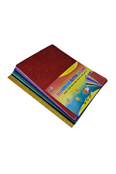 decotoys Coli autocolante cu sclipici 10/set Culori mixte