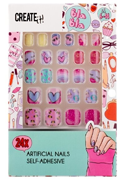 Create It Set Unghii False Autoadezive Pentru Copii, Create It!, 6-14 Ani, Verde